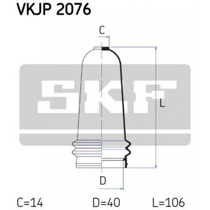 VKJP 2076 SKF - Пильовик привідного валу